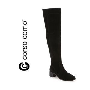 Corso Como Women's Black Suede Tall Riding Boots Booties Shoes Size: 6 M
